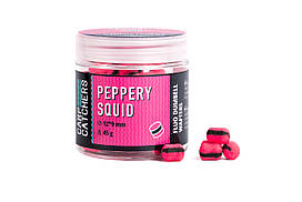 Бойли Вафтерс Carp Catchers Fluo Dumbell Wafters - Peppery Squid - Ø12х9мм - 45г