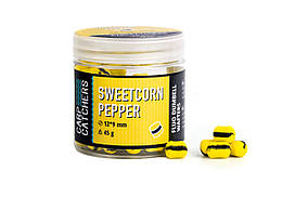 Бойли Вафтерс Carp Catchers Fluo Dumbell Wafters - Sweetcorn Pepper - Ø12х9мм - 45г