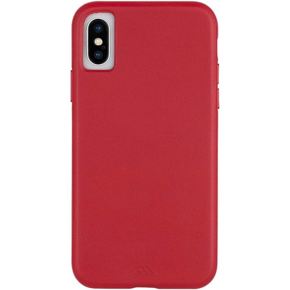 Чохол-накладка Case-Mate Barely There Leather для Apple iPhone X/ iPhone XS Red (CM037748)