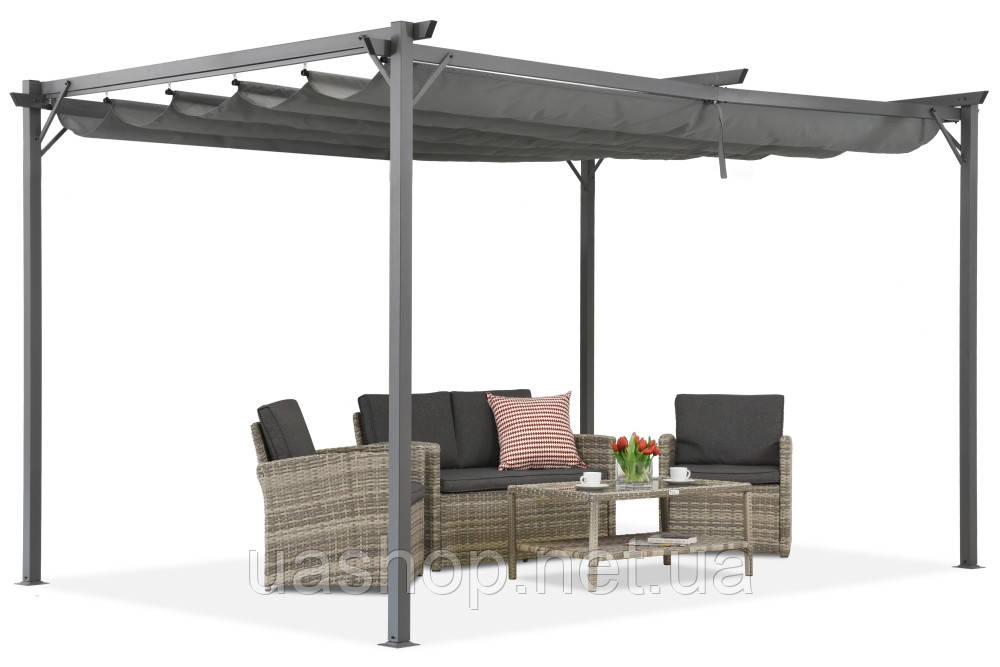 Антрацитова терасна пергола La Palma 3x4 Garden Point 60012, фото 1