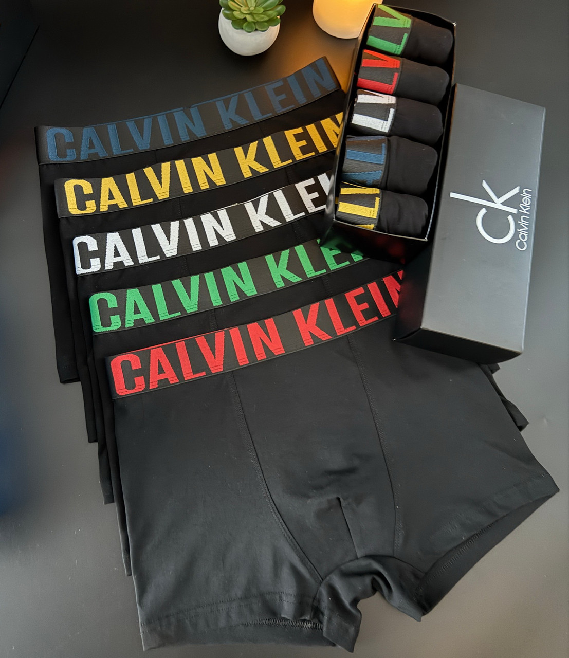 Чоловічі труси боксери CK Кельвін Кляйн Інтенс (набір 5 штук, Туреччина)