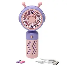 Мінівентилятор ручний з акумулятором 3 режими , Мінівентилятор BS-080, фото 3