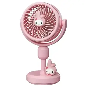 Мінівентилятор NO.677-96 Куромі, Вентилятор настільний акумуляторний Рожевий, Вентилятор Куромі, фото 1