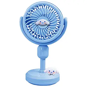 Мінівентилятор NO.677-96 колір блакитний, Вентилятор настільний акумуляторний Блакитний, Вентилятор Куромі, фото 2