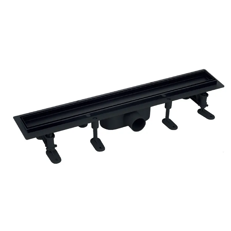 Душовий трап MIXXUS DRAIN-06-80 BLACK з пласт. основою і накладкою із нерж. сталі 70x800мм (MI6531), фото 1