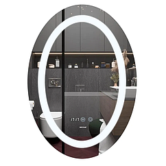 Дзеркало Mixxus PLAIN MV02-50x70 з Led Touch, Anti-fog, димером, регулятором яскравості, годинником