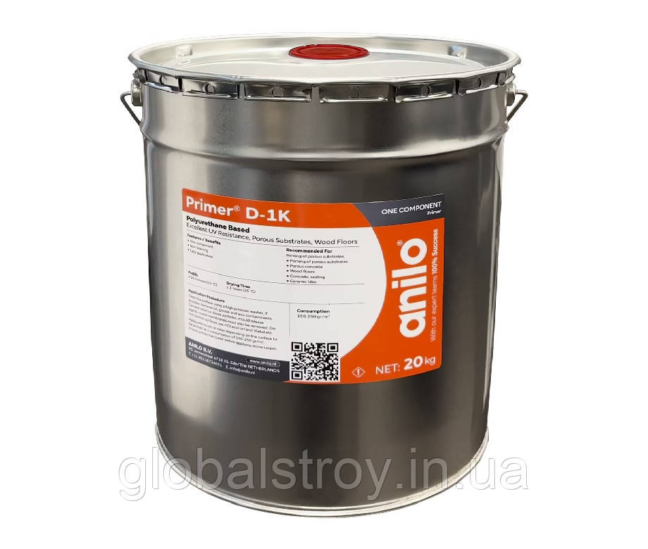 Поліуретанова грунтовка кам'яний килим Anilo Primer D-1K відро 20 кг, фото 1