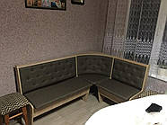 Кухонний куточок Тканина / ДСП (без стола і табуреток) 114 см х 154 см - Дуб Самоа, фото 4