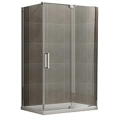 Душова кабіна без піддону Koer SR SC02-100x80x200-TR-01 прозоре скло Easy Clean 8мм, хром (KR5355)