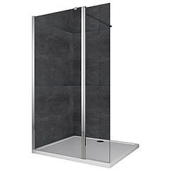 Душова перегородка Koer SR SP03-120x200-TR-01 Walk-In прозоре скло Easy Clean 8 мм, хром (KR5398)