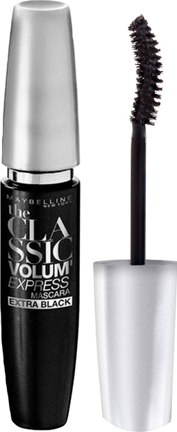 Туш для вій Maybelline New York Volume Express Classic Extra Black Чорна 10 мл, фото 1