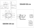 Комплект 5в1: інсталяція Grohe + безобідковий підвісний унітаз Swan, білий + клавіша хром глянцева, фото 10