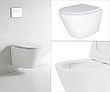Комплект 5в1: інсталяція Grohe + безобідковий підвісний унітаз Swan, білий + клавіша хром глянцева, фото 9