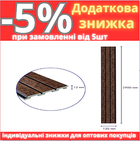 Декоративна PS рейка 2900*120*12мм (D) SW-00001737