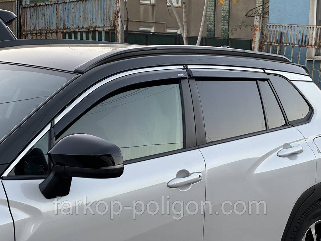 Вітровики з хромом (4 шт, Niken) для Toyota Corolla Cross