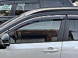 Вітровики з хромом (4 шт, Niken) для Toyota Corolla Cross, фото 3
