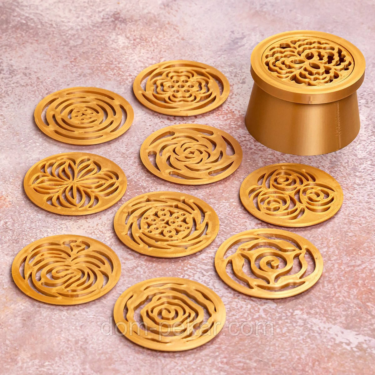 Набір насадка для зефірних квітів 5 см та 10 змінних візерунків (3D)