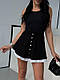 Жіноча спідниця-шорти; Колір: чорний; Розмір 42-44, 44-46;, фото 3
