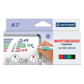 Маркер Centropen Board 8559/04, набір 4 шт. (картон. пак.)