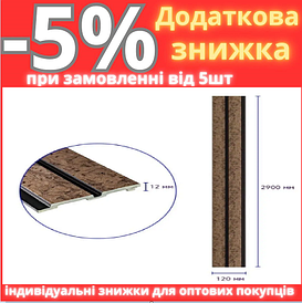 Декоративна PS рейка 2900*120*12мм (D) SW-00001754