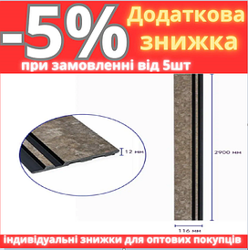 Декоративна PS рейка 2900*116*12мм (D) SW-00002138