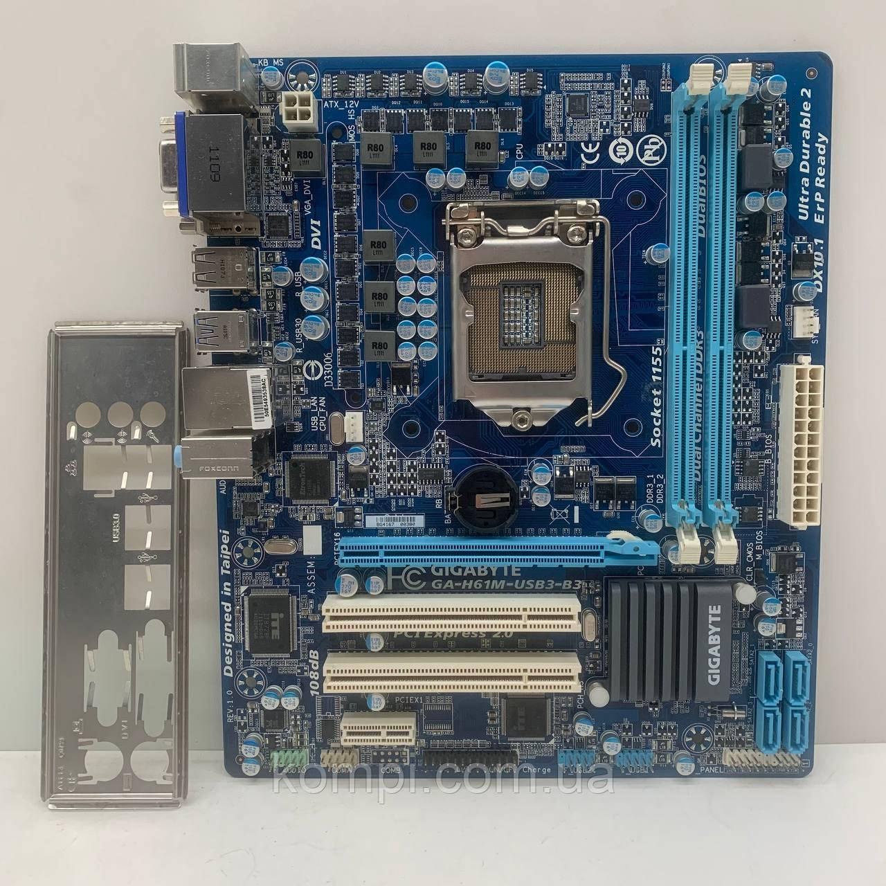 Материнська плата s1155 GIGABYTE GA-H61M-USB3 (Socket 1155, DDR3, б/у)