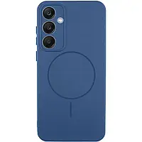Чехол для Samsung Galaxy S24 FE с защитой камеры и MagFit. Silicone Cover Lakshmi Full. Cиний матовый