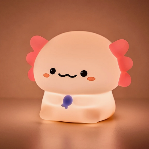 Нічник силіконовий акумуляторний Саламандра-динозавра A036 таймер, фото 1