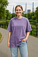 Футболка варенка жіноча тай-дай оверсайз Apmi фіолетовий, фото 4