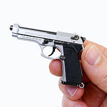 Сувенірний Пістолет Pietro Bereta M92 Silver Міні Пістолет (01414)