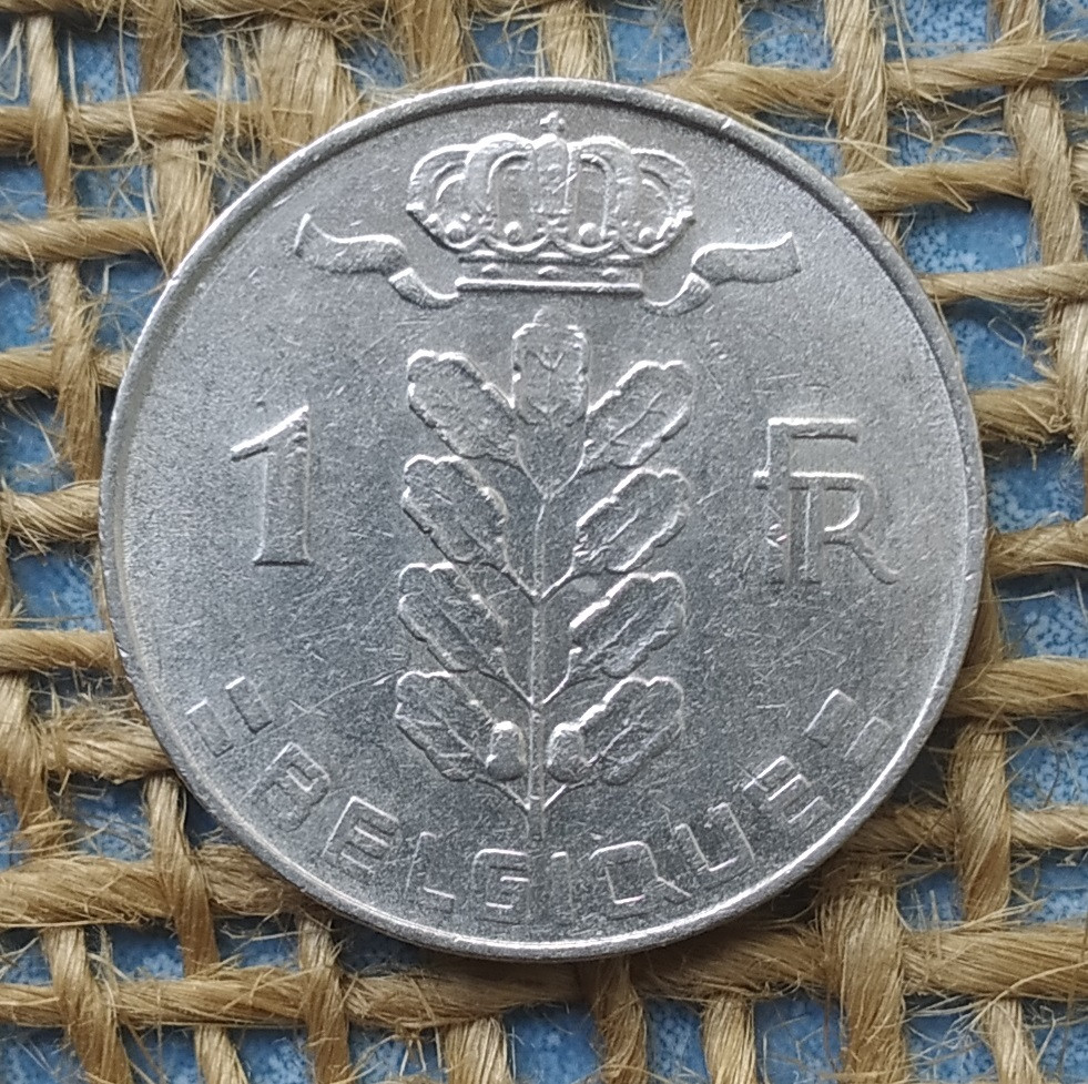 1 франк 1975 року. Бельгiя