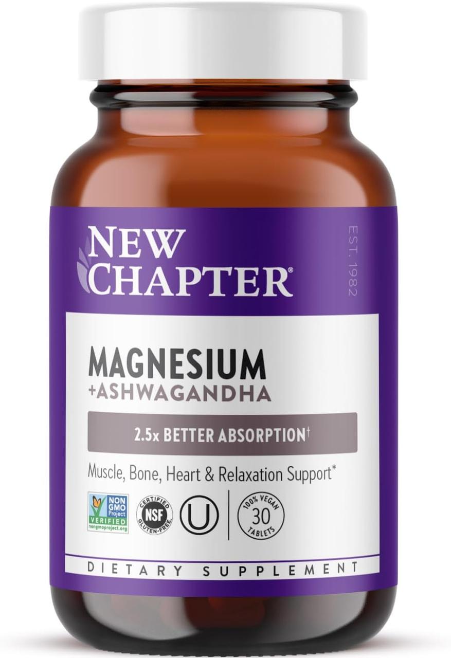 New Chapter Magnesium + Ashwagandha 30 таблеток