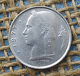 1 франк 1977 року. Бельгiя, фото 2