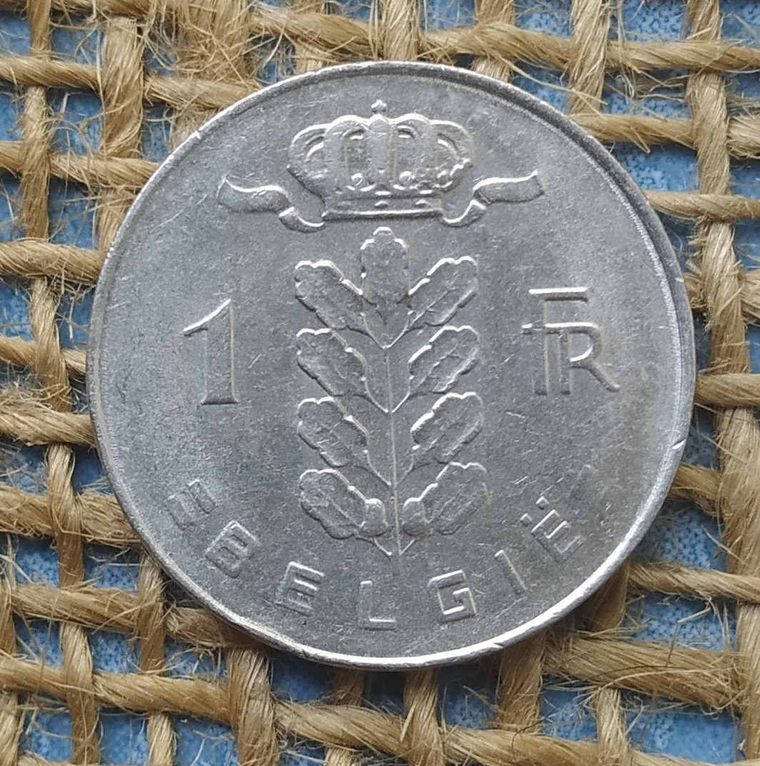 1 франк 1977 року. Бельгiя