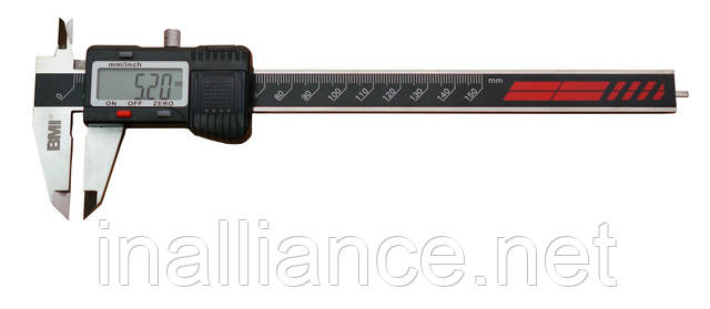 Штангенциркуль цифровий 150 мм з нержавіючої сталі BMI 770150