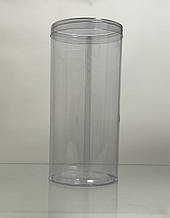 Тубус пластиковий 105х75х220 мм овальний харчовий Прозорий