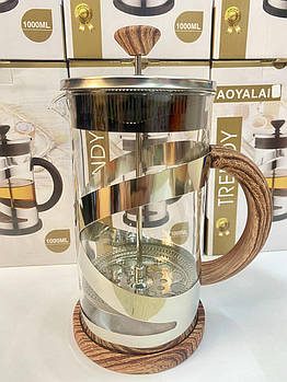 WL-1913 MW-803 Заварник (прес) для чаю (скло) 1000 мл (24)