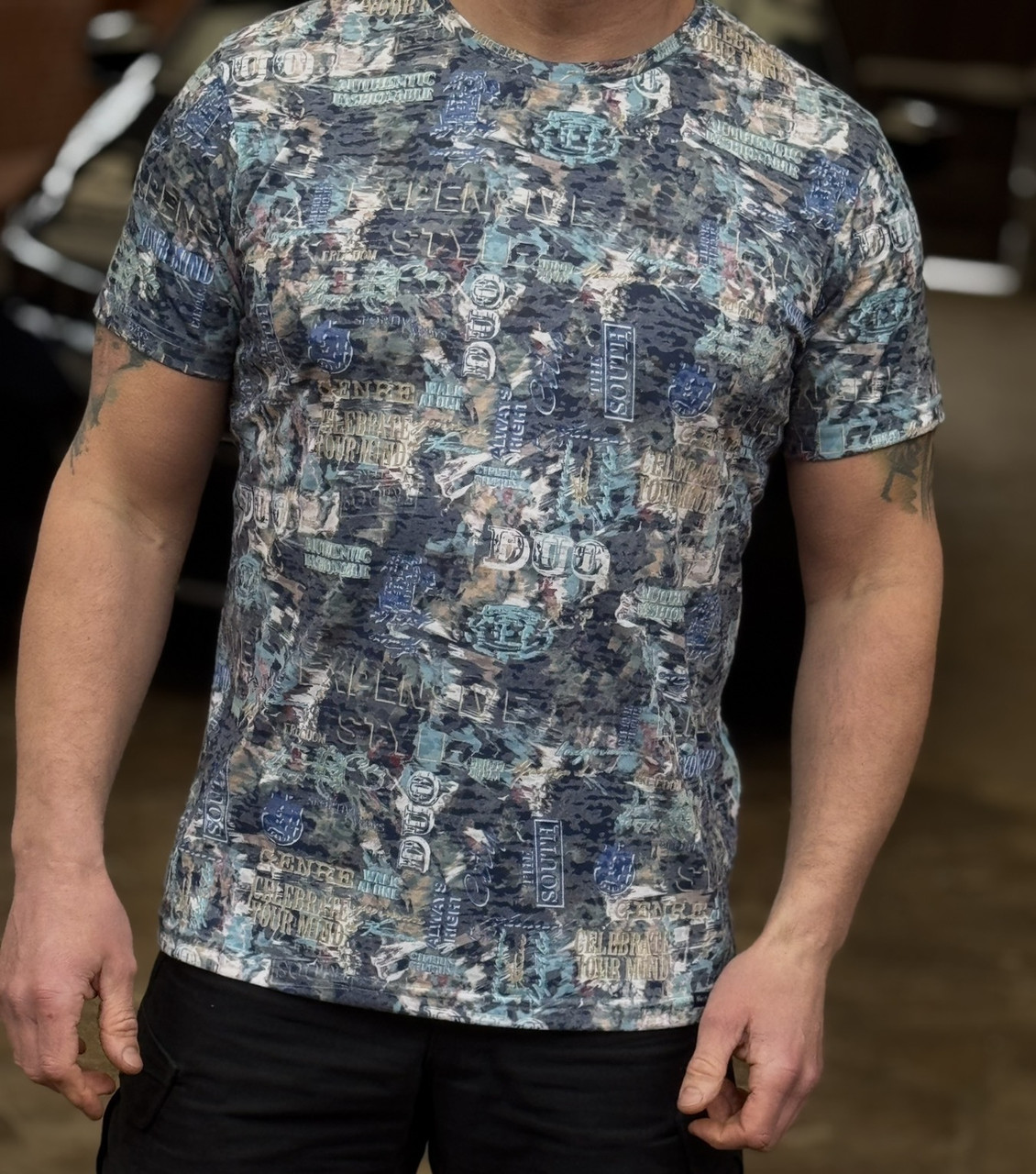 Футболка чоловіча Red Down L–3XL, Туреччина, марлевка, бававна , L,Синій