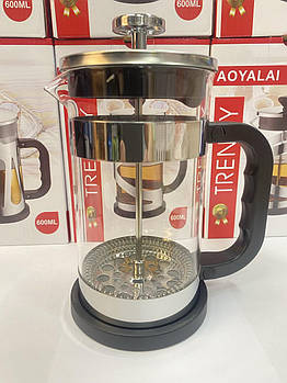 WL- 1914 MY 907 Заварник (прес) для чаю (скло) 600 мл (24)