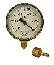 Вакуумметр Gross 1/4" 60 мм + штуцер 1/4" х 5 мм