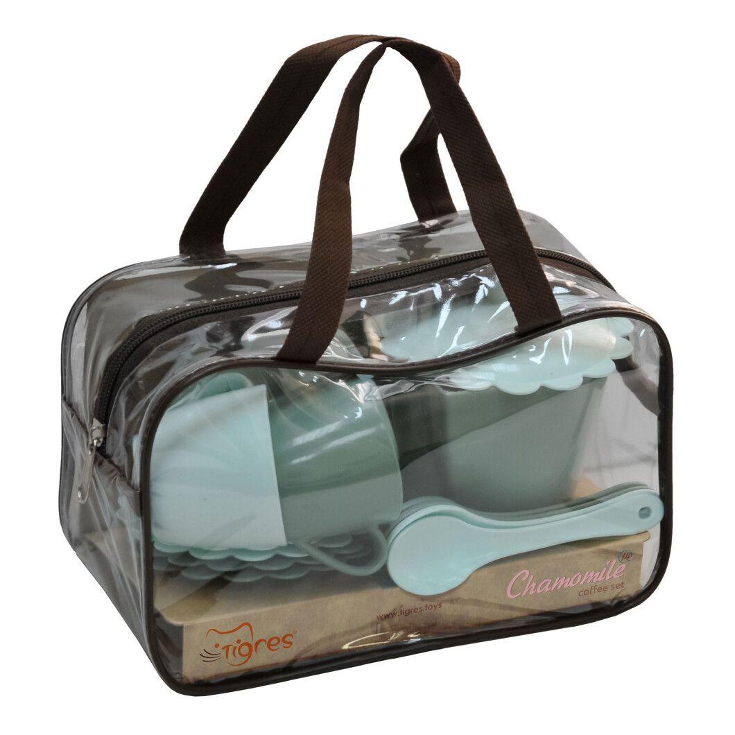 Набір посуду чайний "Ромашка" 14 ел. в сумці (селадон), Tigres, фото 1