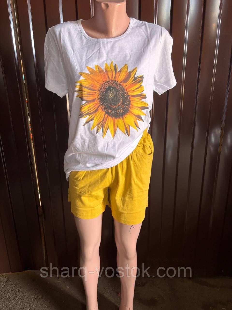 Піжама жіночі шорти та футболка, фото 1