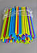 Трубочки для смузі коктейлів прямі d10-19см мікс (Смузі 30х100) (100 шт), фото 2