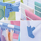 Складана сушарка для білизни Clothes dryer з тримачами для дрібних речей, 168 х 62 х 97 см, до 15 кг, фото 4