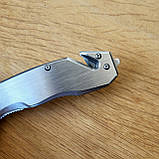 Ніж складний Rescue Silver Tanto, 440С, танто, стропоріз, склобій, сталь, фото 3