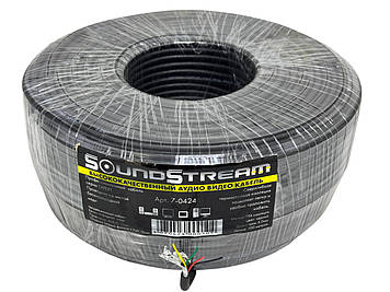 Кабель аудіо-відео 4 жили екранований, мідний, 100 м