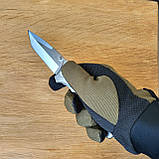 Ніж складний Rescue Silver Tanto, 440С, танто, стропоріз, склобій, сталь, фото 6