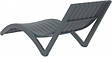 Шезлонг пластиковий "Волна", Siesta, Туреччина, сірий, фото 5