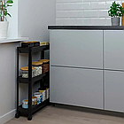 Полиця на колесах на 3 яруси (61×40×26 см), STORAGE RACK 3/ Полиця органайзер/Полиця етажерка, фото 2