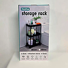 Полиця на колесах на 3 яруси (61×40×26 см), STORAGE RACK 3/ Полиця органайзер/Полиця етажерка, фото 8
